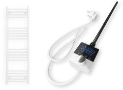  Törölközőszárító radiátor elektromos fűtőpatronnal 40 x 140 cm - Nero Italia AF-13-400W (fehér)