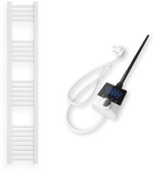  Törölközőszárító radiátor elektromos fűtőpatronnal 30 x 140 cm - Nero Italia AF-13-400W (fehér)