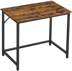 VASAGLE Íróasztal, számítógép asztal, rusztikus barna 80x50x75cm (LWD038B01)