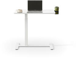 VASAGLE Mobil számítógép asztal kerekekkel, állítható magasság 80x45cm, felhő fehér (LSD601W01)
