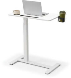 VASAGLE Mobil számítógép asztal kerekekkel, állítható magasság 70x40cm, felhő fehér (LSD600W01)