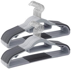 SONGMICS Műanyag vállfa, csúszásmentes ruhaakasztó 50 db, szürke (CRP20G50)