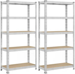 SONGMICS Polcos állvány, 175kg polconkénti teherbírással, ezüst, 180x90x40cm (GLR455E01)