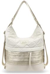 ZELLIA Női Válltáska/Hátizsáká Alakítható 22007 Beige-Arany - Steppelt - (ZLK-22007-45922091)