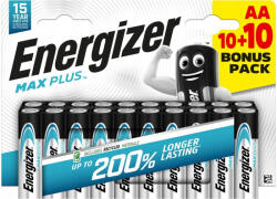 Energizer MAX Plus LR6/20 1, 5V tartós AA ceruza elem (ENERGIZER-MAX-PLUS-CERUZA-20)