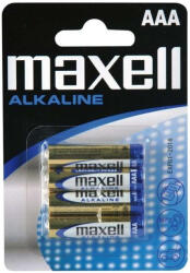Maxell ALKALINE LR03/4 1, 5V tartós AAA mikro elem (Maxell-ALKALINE-LR03-4BP)