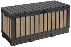 Keter Decocoat kentwood műanyag kerti tároló 350l (263976) - buildox
