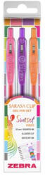 Zebra Zseléstoll készlet, 0, 25 mm, nyomógombos, ZEBRA "Sarasa Clip Sunset", 3 különböző szín (99434) - nyomtassingyen
