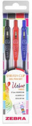 Zebra Zseléstoll készlet, 0, 33 mm, nyomógombos, ZEBRA "Sarasa Clip Urban Vibes", 3 különböző szín (99433) - nyomtassingyen