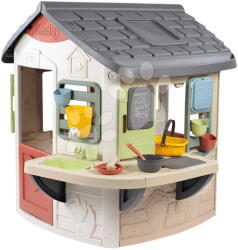 Smoby Házikó munkafelülettel kertészeknek 16 kiegészítővel Mud Cooking House Life Smoby bővíthető 2 felezett bejárattal működő víztartállyal UV védelemmel 24 hó-tól (SM810505)