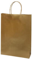 Creative Dísztasak CREATIVE Classic Simple L 26x35x8 cm kraft egyszínű arany sodort füles (71442)