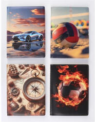  Igazolványtartó, álló, 16 betét lappal, mintás PVC, "Okmányok", fiú - mystock