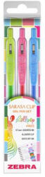 Zebra Zseléstoll készlet, 0, 33 mm, nyomógombos, ZEBRA "Sarasa Clip Lollipop", 3 különböző szín (99431) - nyomtassingyen