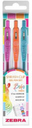 Zebra Zseléstoll készlet, 0, 33 mm, nyomógombos, ZEBRA "Sarasa Clip Boho Vibes", 3 különböző szín (99432) - nyomtassingyen