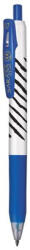 Zebra Zseléstoll, 0, 33 mm, nyomógombos, csíkos test, ZEBRA "Sarasa Clip", kék (48292) - nyomtassingyen