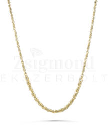  14 karátos középen szélesedő extra Wales arany nyaklánc - 45 cm / 4 mm (AU14346) AU14346