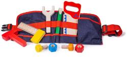 Bigjigs Toys Unelte din lemn pe o curea roșie Set bricolaj copii