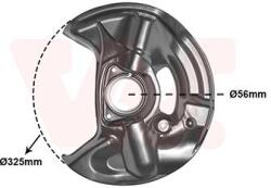 VAN WEZEL Ochranný plech proti rozstreku, Brzdový kotúč VAN WEZEL 3029371 (3029371)