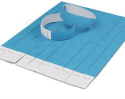  Tyvek Karszalag 1, 9x25 Cm 3/4 Szélesség 100 Darab/Csomag Kék Sorszámozott Víz- És Izzadságálló Tépésbiztos Öntapadós Záródással (ABGX0285)