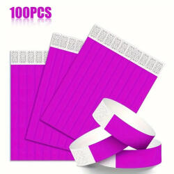  Tyvek Karszalag Sorszámozott 3/4 1, 9x25 Cm 100 Darab/Csomag Levendula Öntapadós Víz- És Izzadságálló Tépésbiztos (ABGX0288)