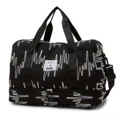  -UTAZÓTÁSKA -MINTÁS- Fekete (TF123994-1-1-1)