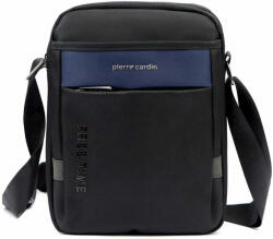Pierre Cardin elegáns férfi oldaltáska válltáska fekete kék (en-1701-black-blue)
