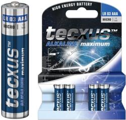 tecxus Alkaline maximum LR03/AAA (Micro) elem 1, 5V 4db/csomag alkáli-mangán