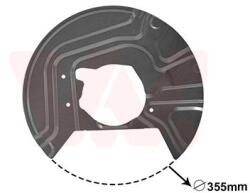 VAN WEZEL Ochranný plech proti rozstreku, Brzdový kotúč VAN WEZEL 0680371 (0680371)