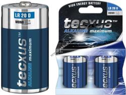 tecxus Alkaline maximum D (góliát) elem 1, 5V 2db/csomag alkáli-mangán