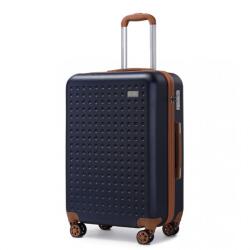 Konofactory Sötétkék erős luxus bőrönd TSA zárral "Journey" - M, L, XL méret (K486solo-navy-HU)