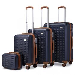 Konofactory Sötétkék 4 részes keményfedeles utazóbőröndszett „Journey - S, M, L, XL (S2486set4in1-blue-HU)