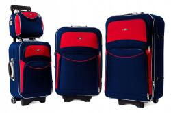 Rogal Piros-kék 4 darabos utazóbőröndszett " Standard" - S, M, L, XL (S773set4in1-navy-red-HU)