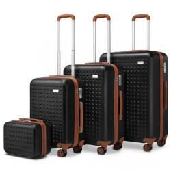 Konofactory Fekete 4 részes keményfedeles utazóbőröndszett „Journey - S, M, L, XL (S2486set4in1-black-HU)