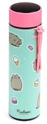 PUSHEEN cicás fém kulacs, termosz digitális hőmérővel 450ml - Ínyenc Pusheen macska (BOT362) - iskolataskawebshop