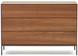 Kave Home Natúr színű alacsony komód diófa dekorral 110x75 cm Vedrana - Kave Home