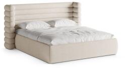 Micadoni Bézs kárpitozott ágyneműtartós franciaágy ágyráccsal 200x200 cm Mount - Micadoni - bonami - 609 020 Ft