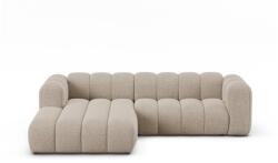 Micadoni Bézs zsenília sarokkanapé (bal oldali-heverő résszel) Lupine - Micadoni