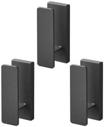 YAMAZAKI Fekete fali fém akasztó szett 3 db-os Tower - YAMAZAKI