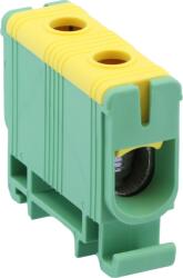  Főáramköri leágazó kapocs, sínre szerelhető, zöld/sárga (FLEAL-50/1ZS)
