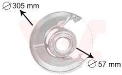 VAN WEZEL Ochranný plech proti rozstreku, Brzdový kotúč VAN WEZEL 3010371 (3010371)