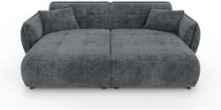 ROPEZ Sötétszürke zsenília kanapé heverő résszel 252 cm Nelia Big - Ropez