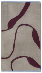 Mette Ditmer Borvörös-szürkésbézs frottír bio pamut fürdőlepedő 70x133 cm Nova Arte - Mette Ditmer Denmark