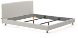 Kave Home Szürke kárpitozott franciaágy ágyrács nélkül 180x200 cm Valma - Kave Home