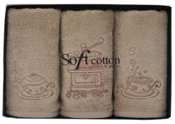 Soft Cotton COFFEE konyharuhák, 3 db Vaj szín / Ecru