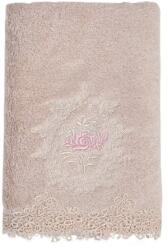 SOFT COTTON DESTAN csipkés törölköző 50 x 100 cm-es Púder