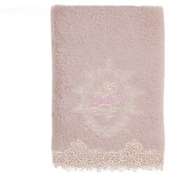 SOFT COTTON DESTAN csipkés törölköző 50 x 100 cm-es Lila - halvány lila / Lila