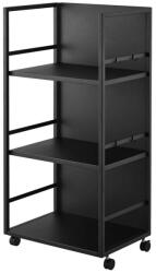 YAMAZAKI Fekete fém gurulós polcos állvány 42x84, 5x32 cm Tower - YAMAZAKI