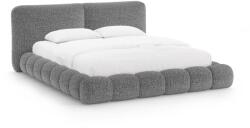 Micadoni Sötétszürke kárpitozott ágyneműtartós franciaágy ágyráccsal 160x200 cm Solange - Micadoni - bonami - 526 992 Ft