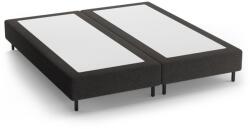 Micadoni Fekete kárpitozott franciaágy ágytámla nélkül 180x200 cm Whale - Micadoni