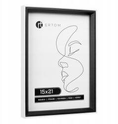 Ertom Képkeret 15x21 fehér-fekete modern skandináv Pamira (Pamira 15x21 Ramka Black)